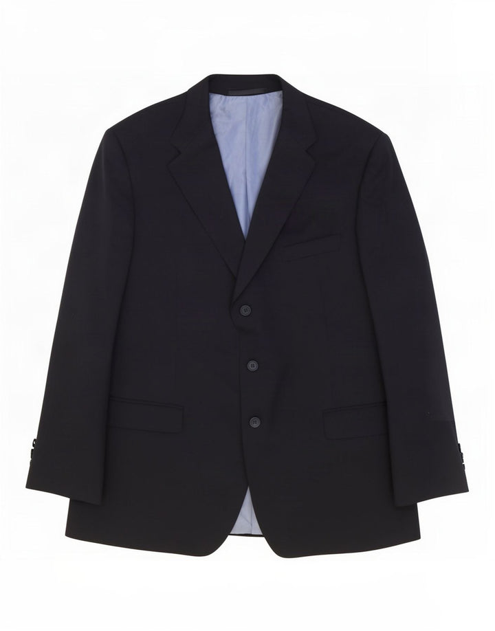 Мужской пиджак Marks & Spencer с 3 пуговицами, Великобритания 44 XL, темно-синий, шерстяной