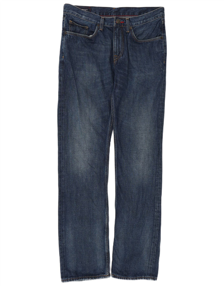 TOMMY HILFIGER Мужские прямые джинсы W32 L32 синие, хлопок