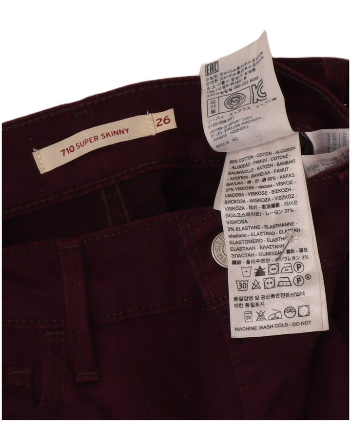 Женские джинсы Levi's 710 Super Skinny W26 L28, фиолетовый хлопок