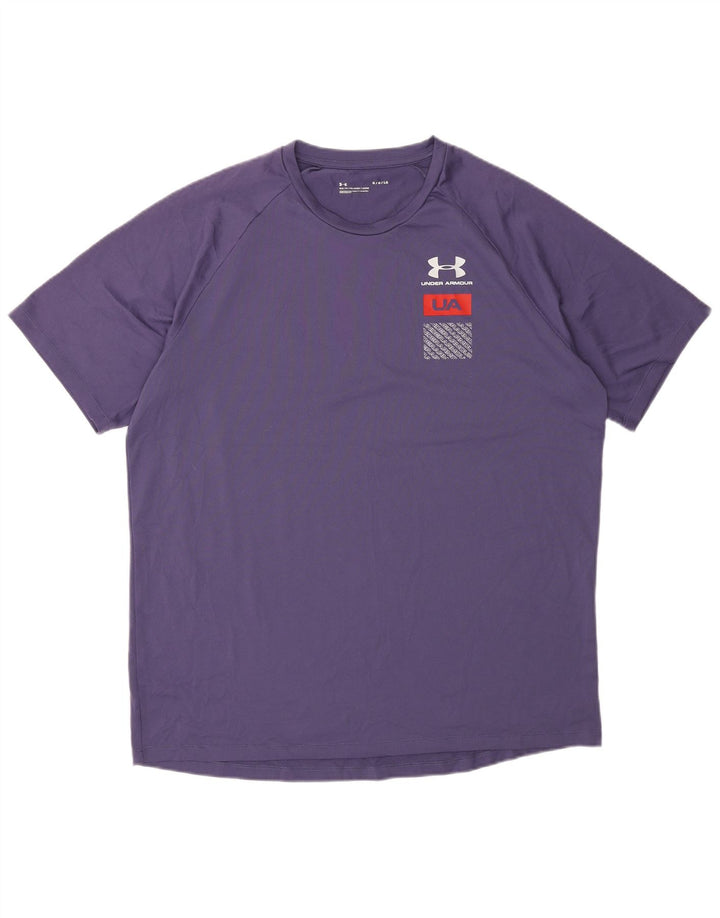 Мужская футболка с рисунком Under Armour, большая фиолетовая