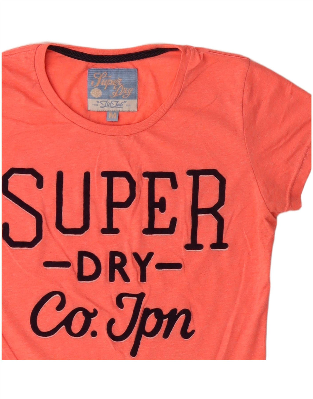Женская футболка с рисунком Superdry Top UK 12, средний оранжевый хлопок
