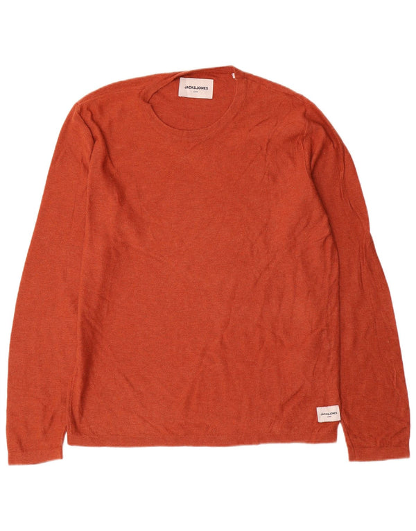 Мужской топ Jack & Jones с длинным рукавом, маленький оранжевый, хлопок