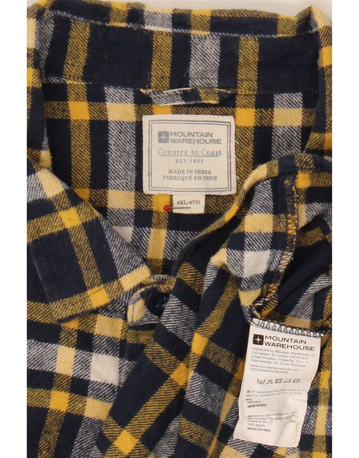 Мужская фланелевая рубашка Mountain Warehouse 4XL, темно-синяя клетка, хлопок