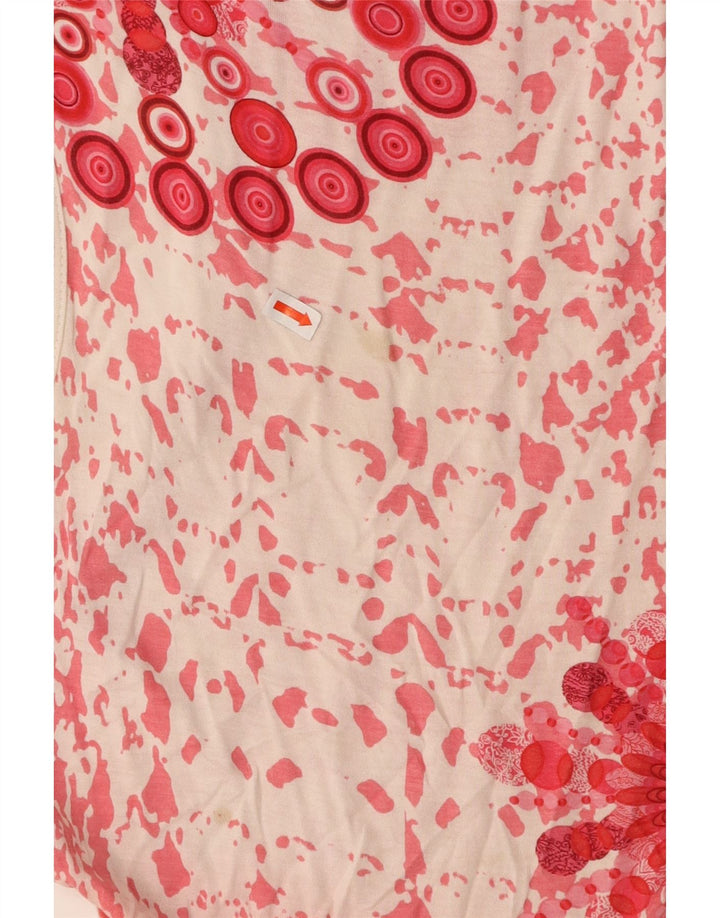 DESIGUAL Womens Graphic Sleeveless Tunic Top UK 12 Medium Red