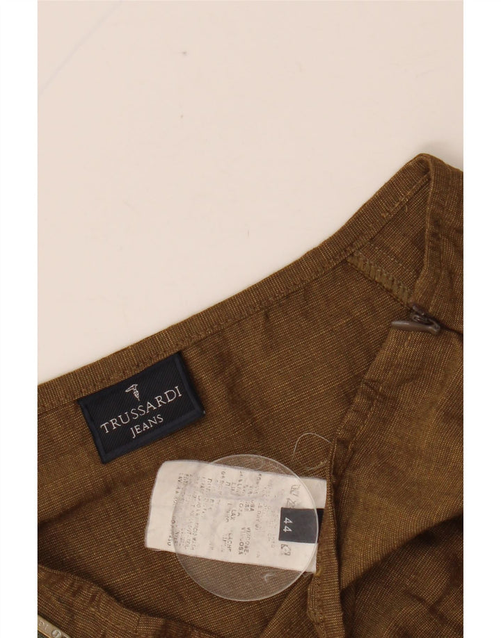 TRUSSARDI Юбка-трапеция женская IT 44 Medium W29 Коричневая Вискоза