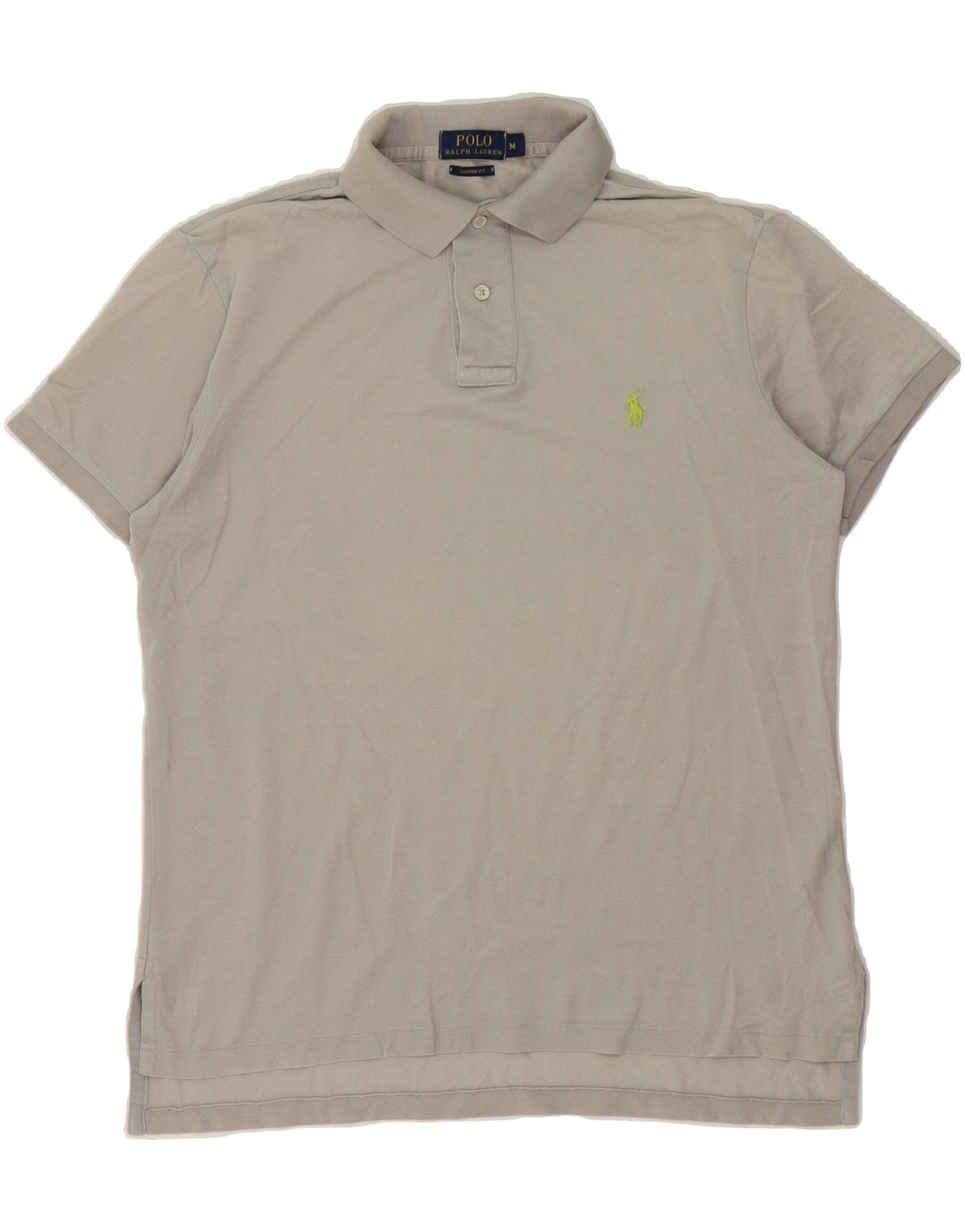 POLO RALPH LAUREN Mens Custom Fit Polo Shirt Medium Grey Vintage Polo Ralph Lauren and Second-Hand Polo Ralph Lauren from Messina Hembry 