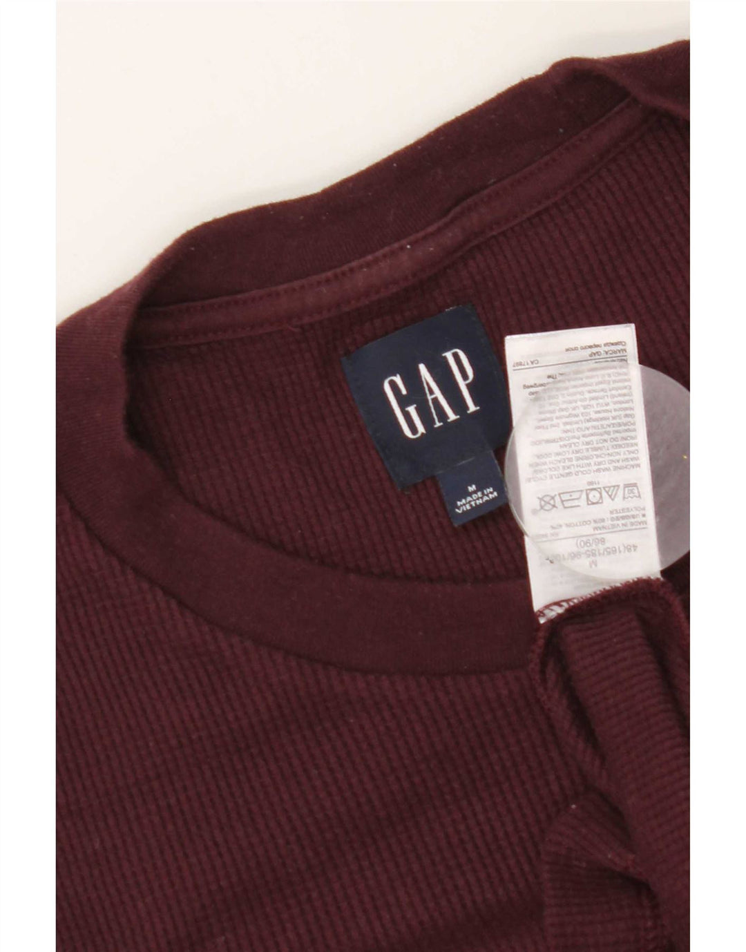 Мужской топ Gap с длинным рукавом, средний бордовый хлопок, хлопок