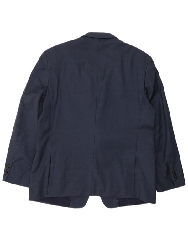 Мужской пиджак Tommy Hilfiger на 2 пуговицах UK 46 3XL темно-синий шерстяной