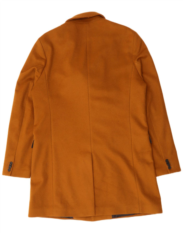 Мужское двубортное пальто Hugo Boss IT 56 3XL Коричневое Шерстяное