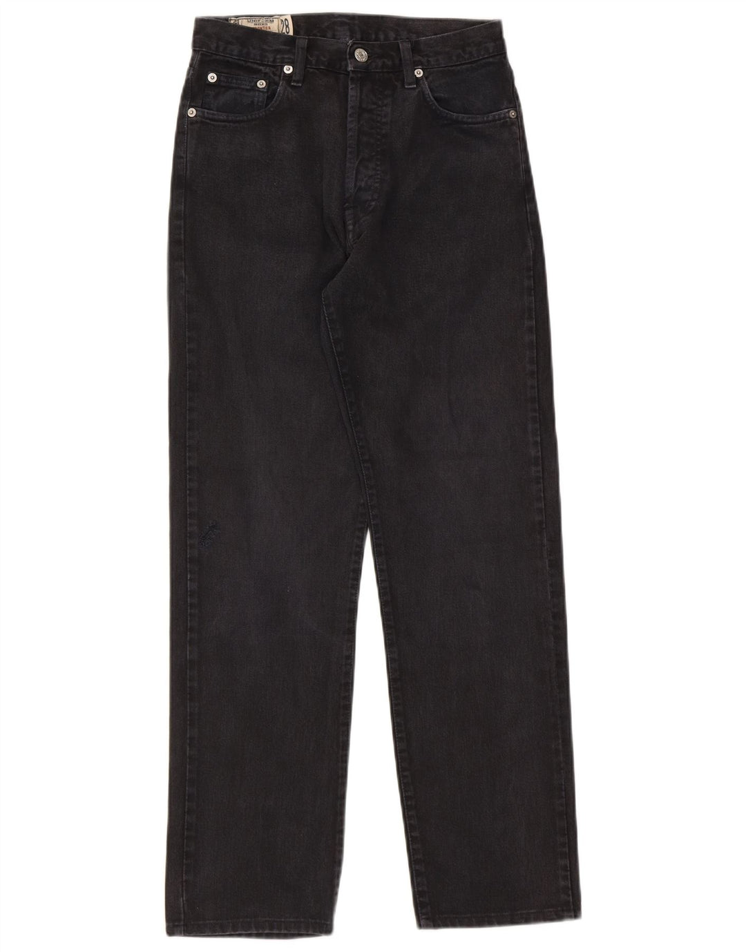 UNIFORM Womens Straight Jeans  W28 L29 Black Cotton