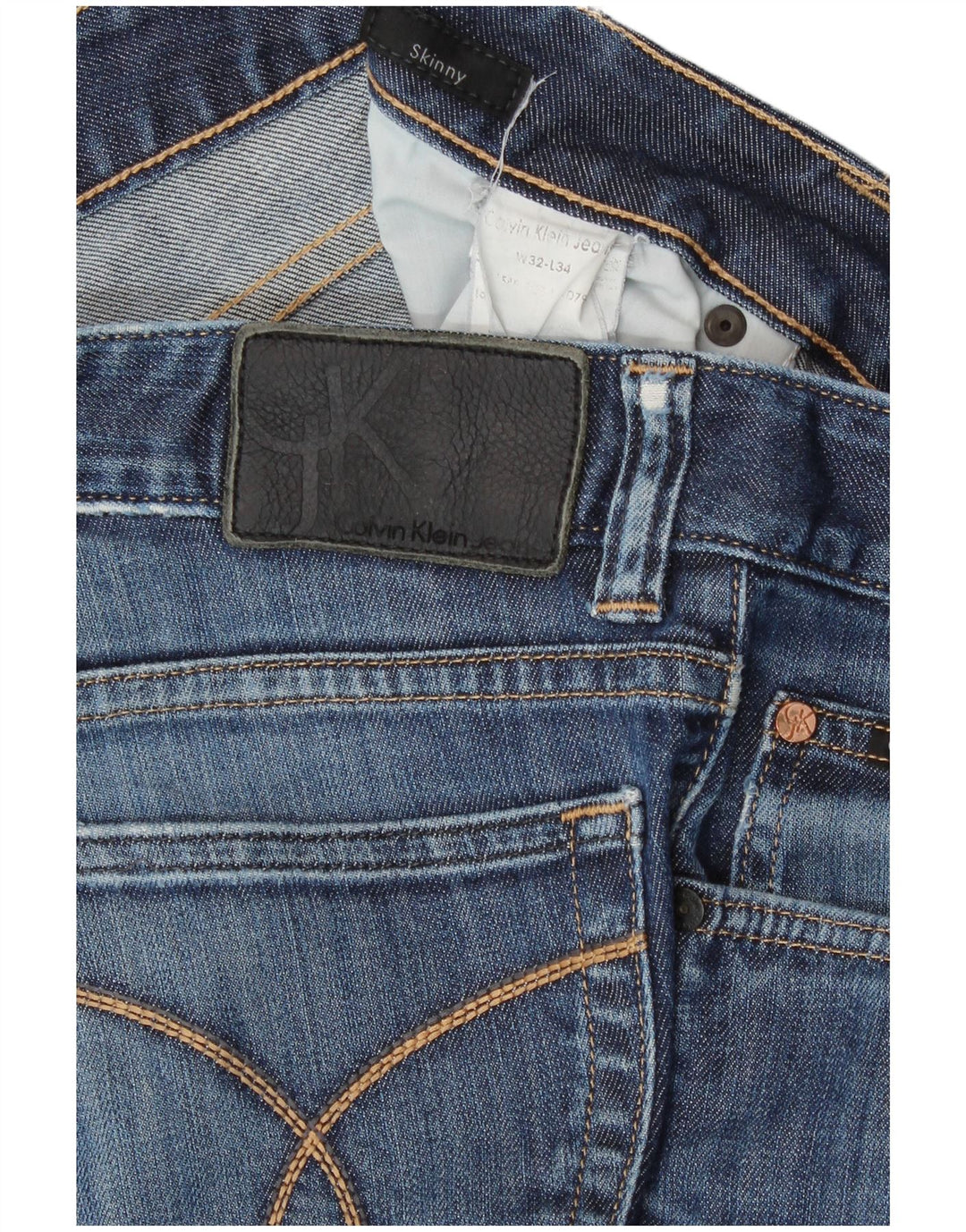 Мужские джинсы скинни Calvin Klein W32 L30 синие