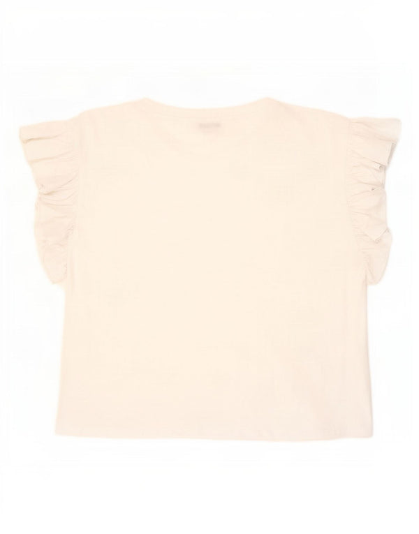 Женская футболка Zara Top UK 16, большой белый хлопок