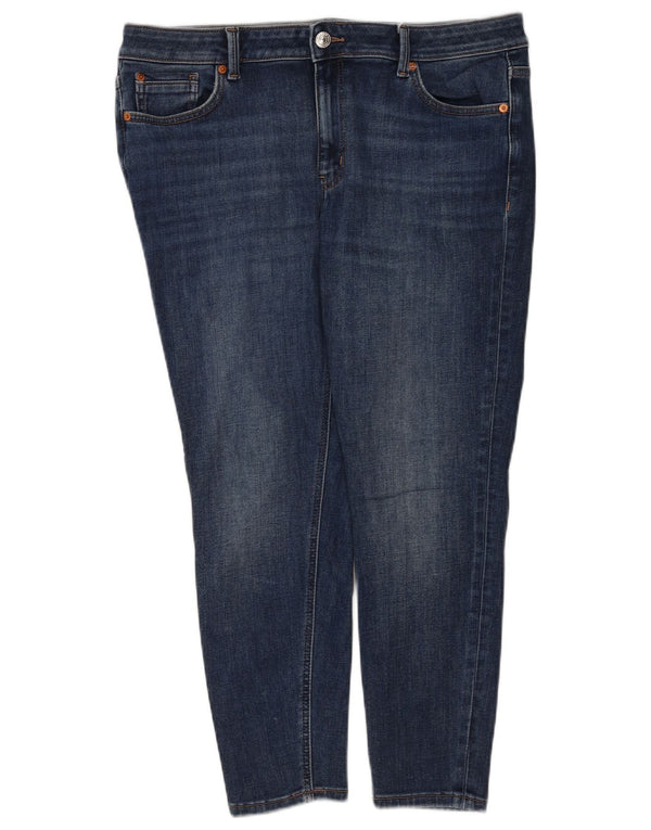 Женские укороченные джинсы скинни Marks & Spencer The Ivy UK 18 XL W36 L26 Синие