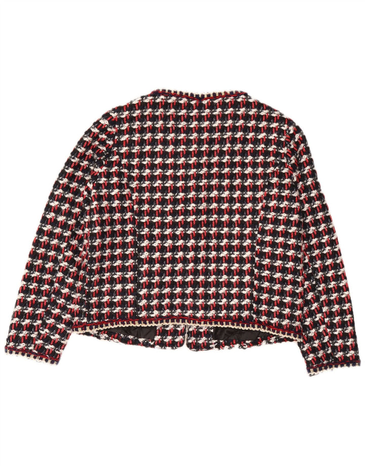 Женский пиджак Zara UK 16, большая разноцветная клетка
