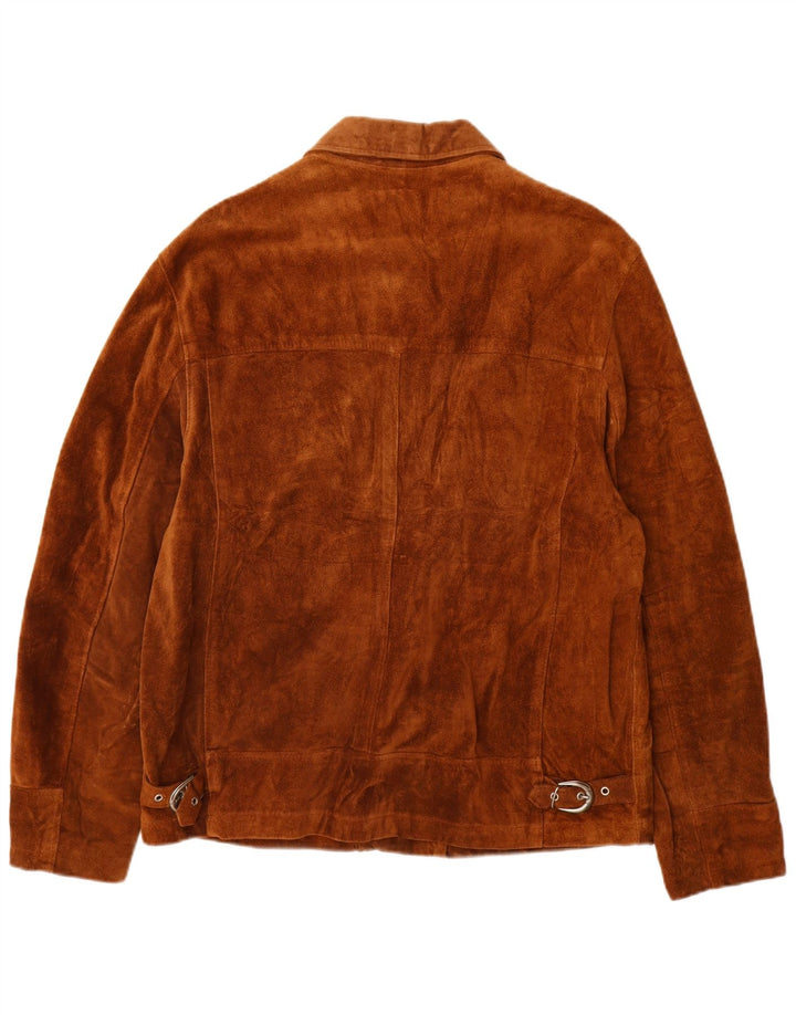 PACIFIC AIR FORCES Мужская замшевая куртка IT 52 XL Коричневая кожа