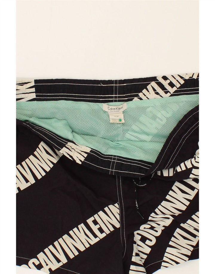 Мужские шорты для плавания CALVIN KLEIN с рисунком, средний черный, полиэстер