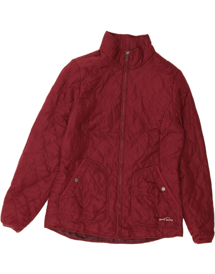 EDDIE BAUER Womens Quilted Jacket UK 16 Large Red Polyester Vintage Eddie Bauer and Second-Hand Eddie Bauer from Messina Hembry 