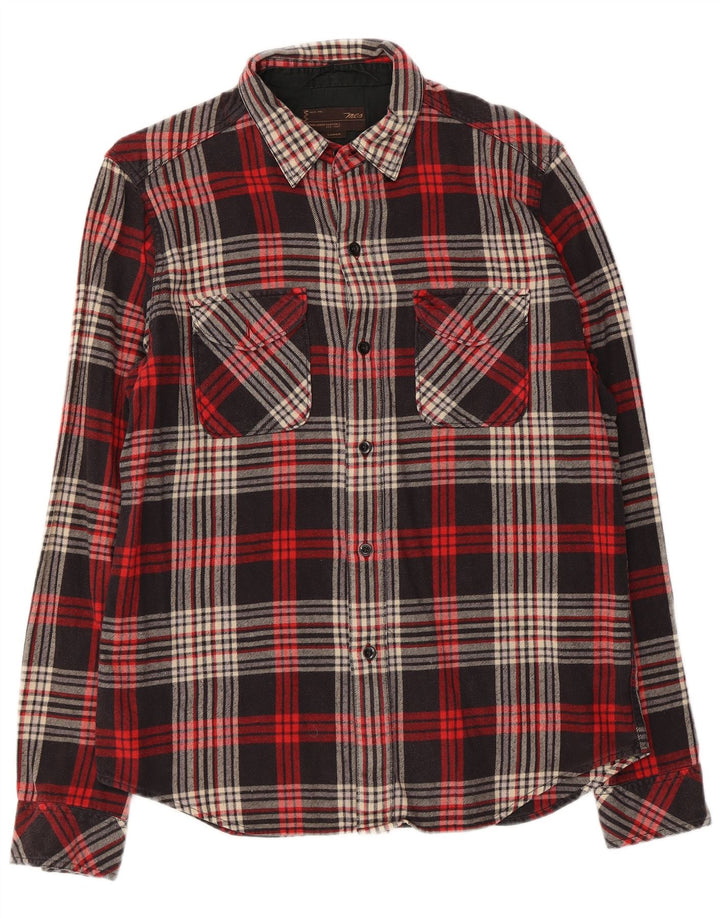 Мужская фланелевая рубашка в клетку Marlboro Classics, большая черная клетка