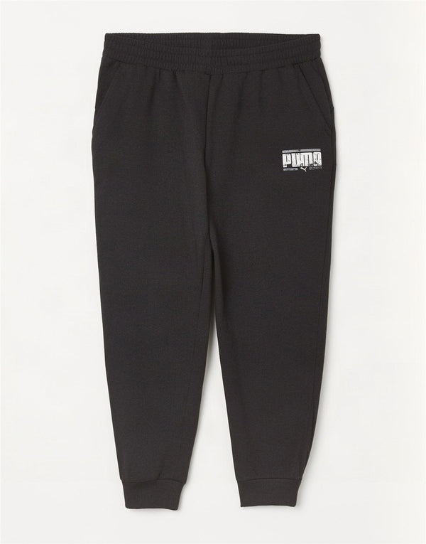 Мужские спортивные брюки с рисунком Puma, джоггеры XL, серые, хлопок