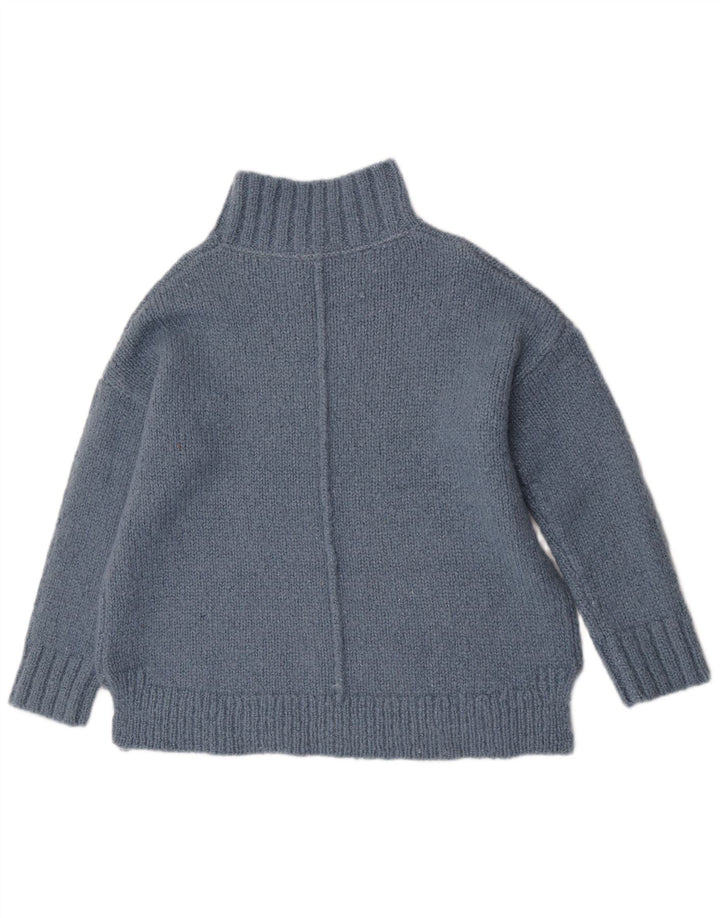 Женский свободный джемпер с высоким воротником White Stuff, Великобритания 14, средний синий цвет