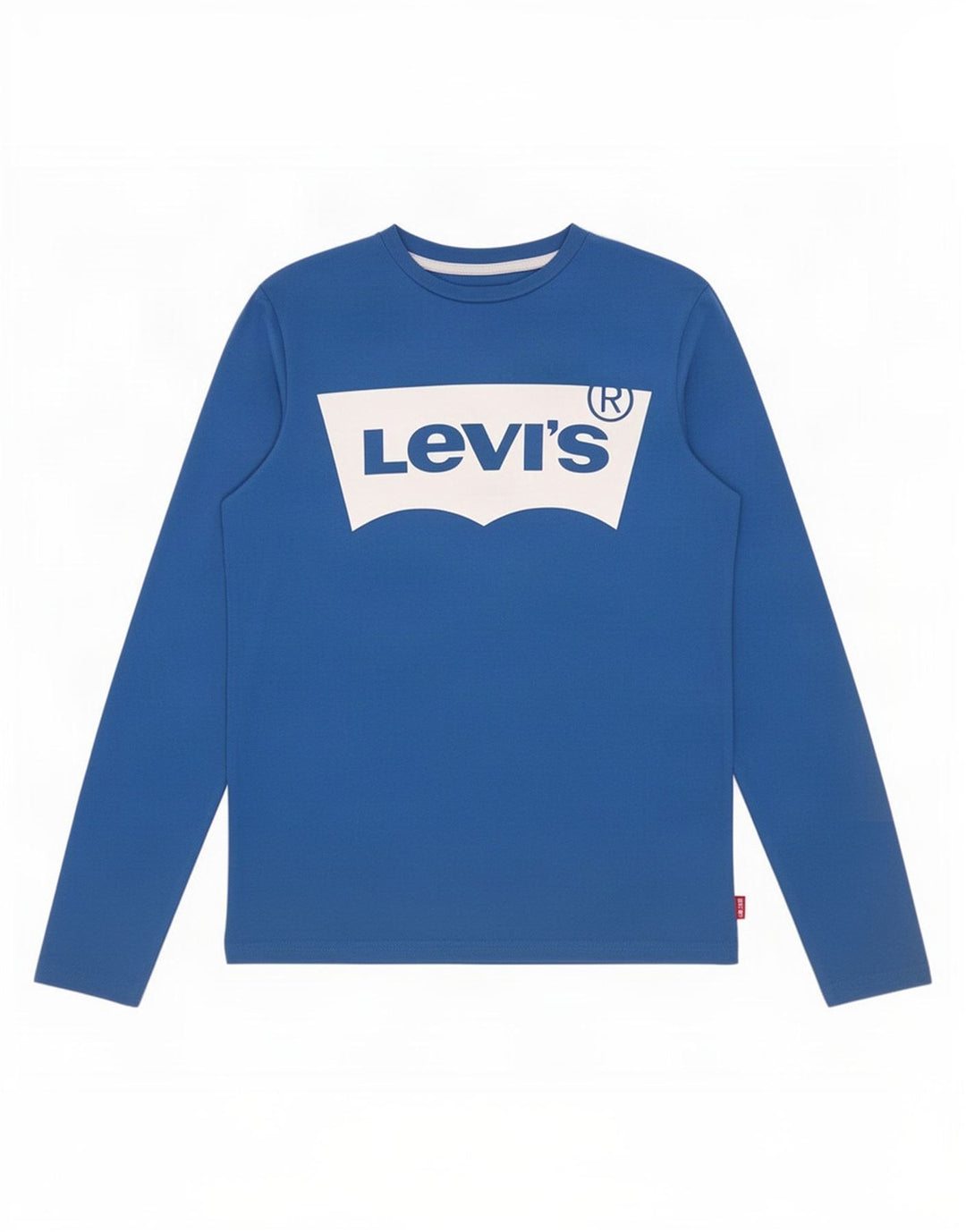 Топ с рисунком Levi's для мальчиков, 13–14 лет, синий хлопок, длинный рукав