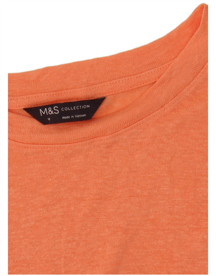 Женская укороченная футболка оверсайз Marks & Spencer Top UK 10, маленькая оранжевая