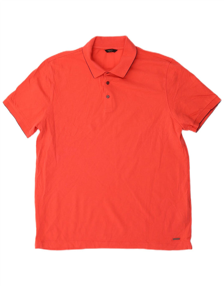 Мужская рубашка-поло Massimo Dutti XL, красный хлопок