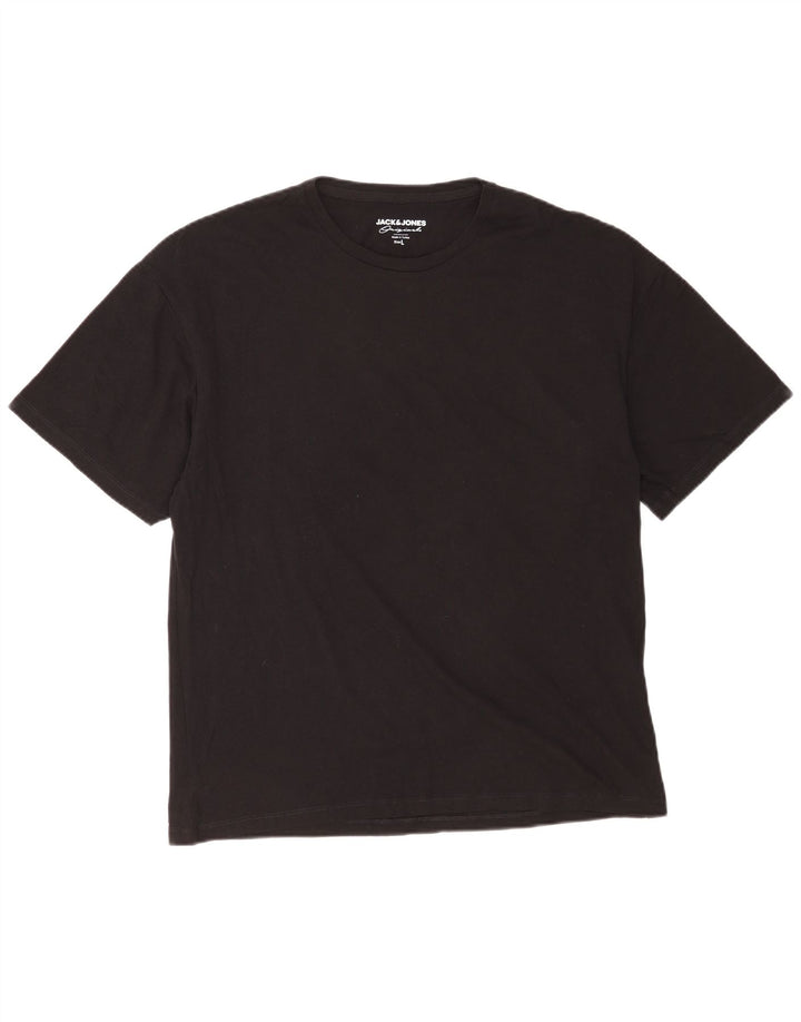 Мужская футболка с рисунком Jack & Jones, большая черная