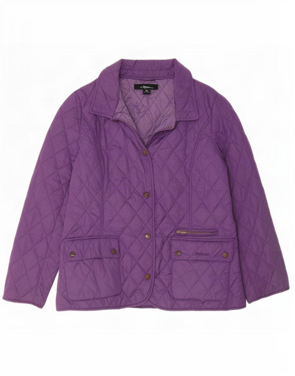 Женская стеганая куртка Barbour UK 12, средний фиолетовый полиэстер
