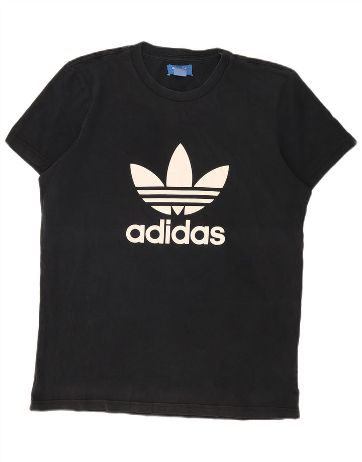 Мужская футболка с рисунком Adidas Top Medium Black Cotton