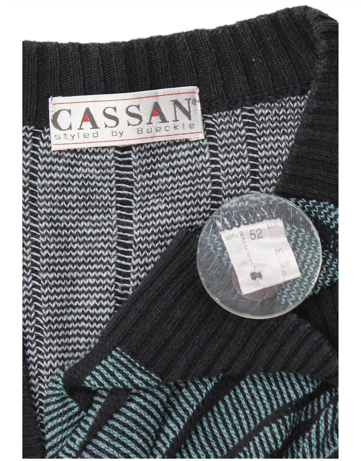 Мужской кардиган Cassan IT 52, хлопок в большую разноцветную полоску