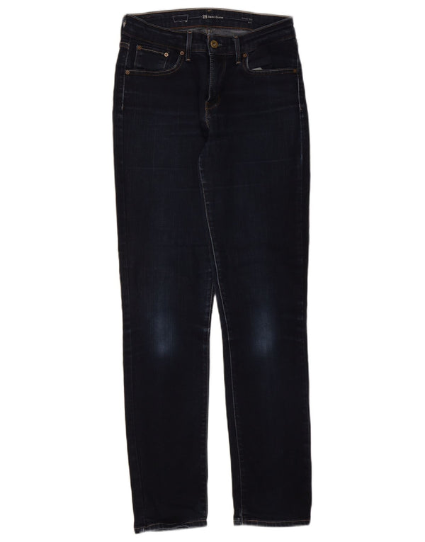 Женские узкие джинсы Levi's W28 L32, темно-синие, хлопок