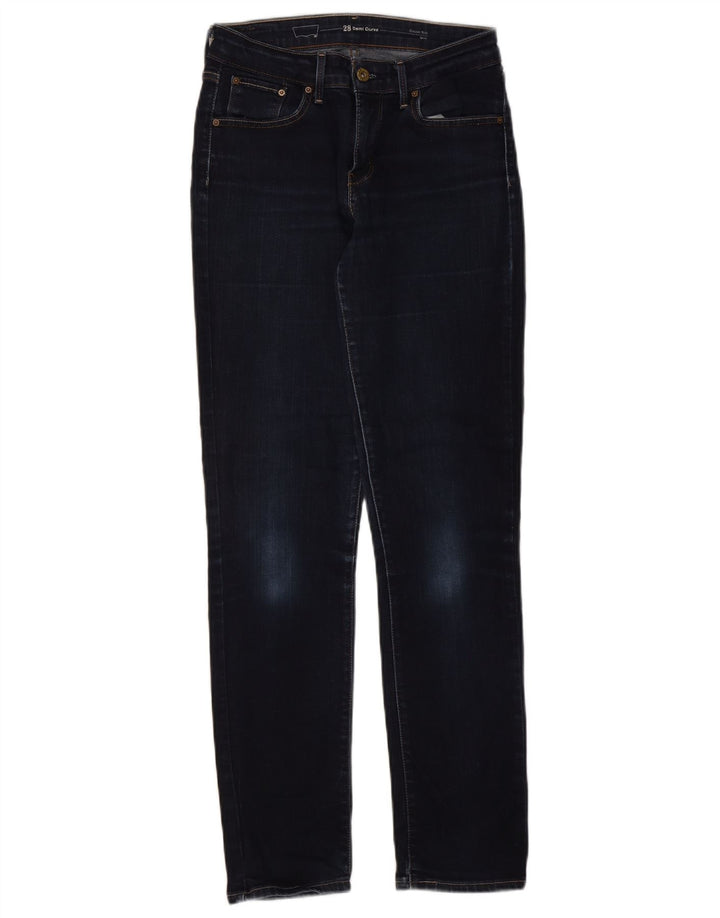Женские узкие джинсы Levi's W28 L32, темно-синие, хлопок