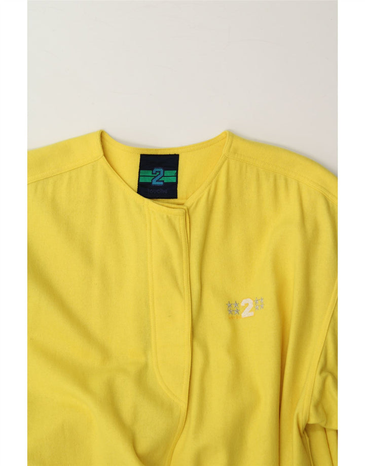 TOUCHE Womens Longline Cardigan Top IT 42 Medium Yellow Wool Vintage Touche and Second-Hand Touche from Messina Hembry 