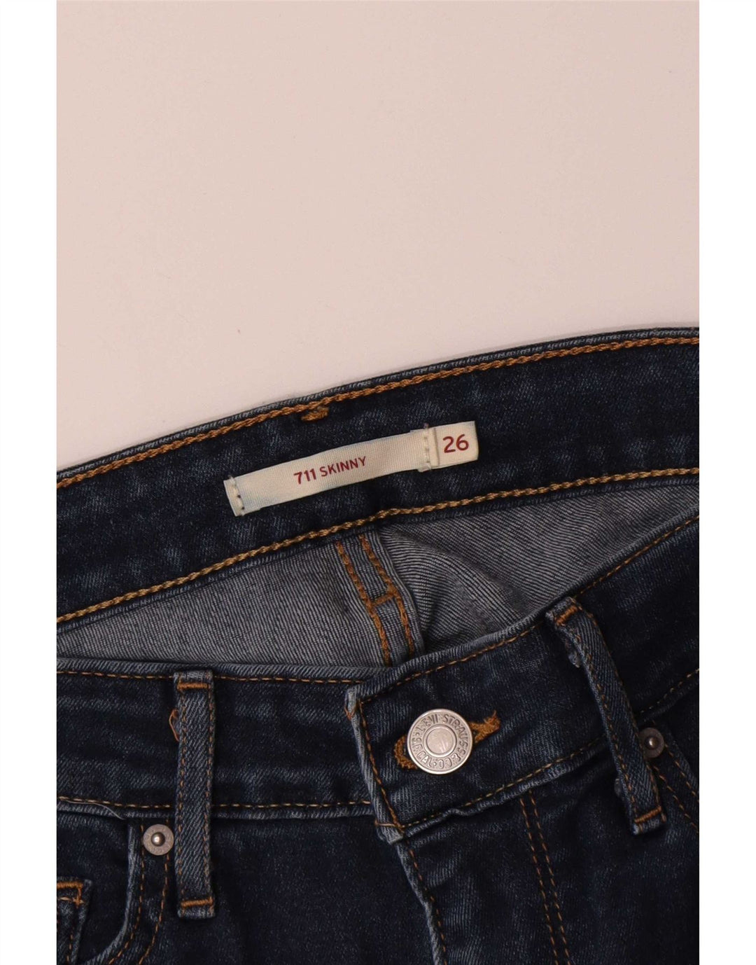 Женские джинсы скинни Levi's 711 W26 L27 Темно-синие