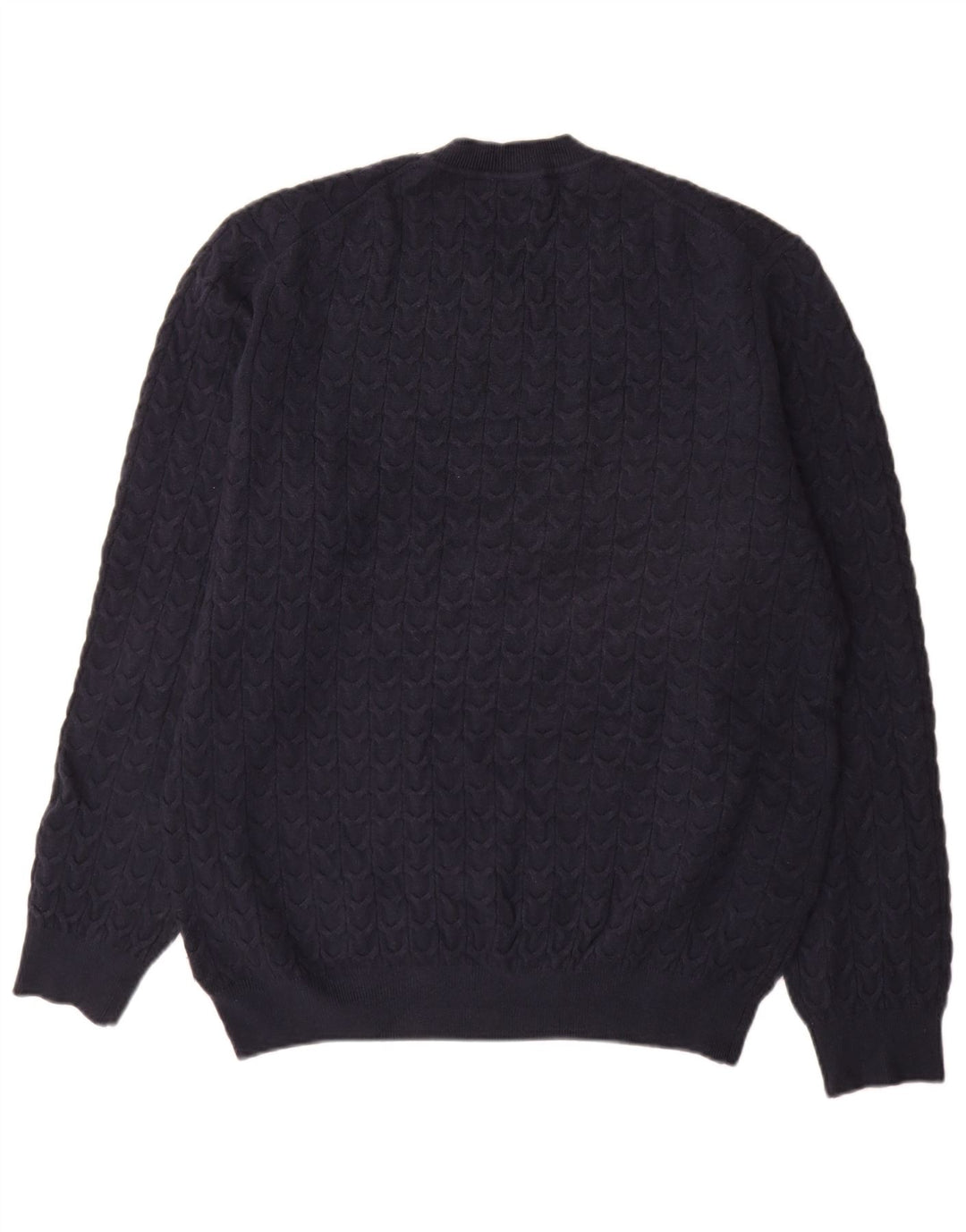 Мужской джемпер с круглым вырезом Massimo Dutti XL темно-синий из вискозы