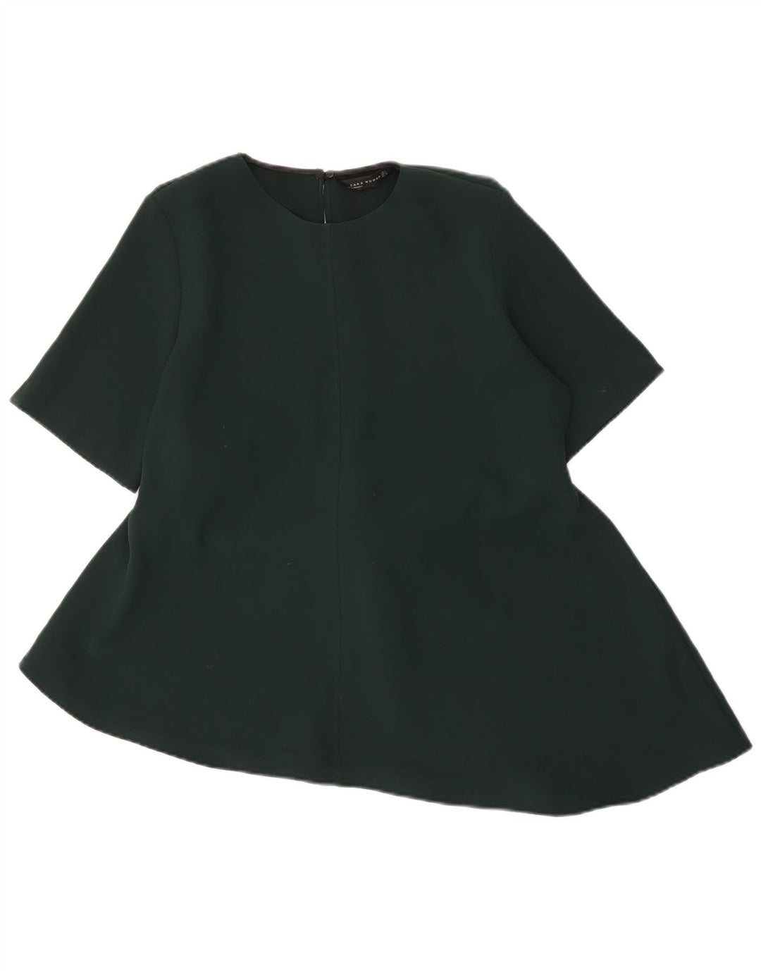Женская асимметричная блузка Zara Top UK 16, большой зеленый полиэстер
