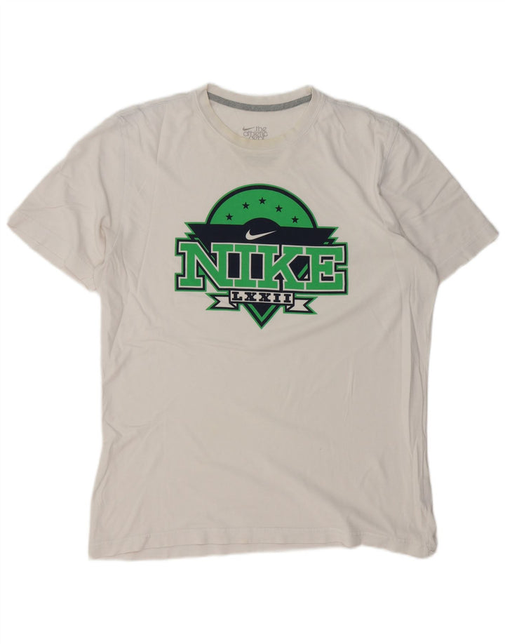 Мужская футболка-купе NIKE Standard Standard Fit с рисунком, большой белый топ