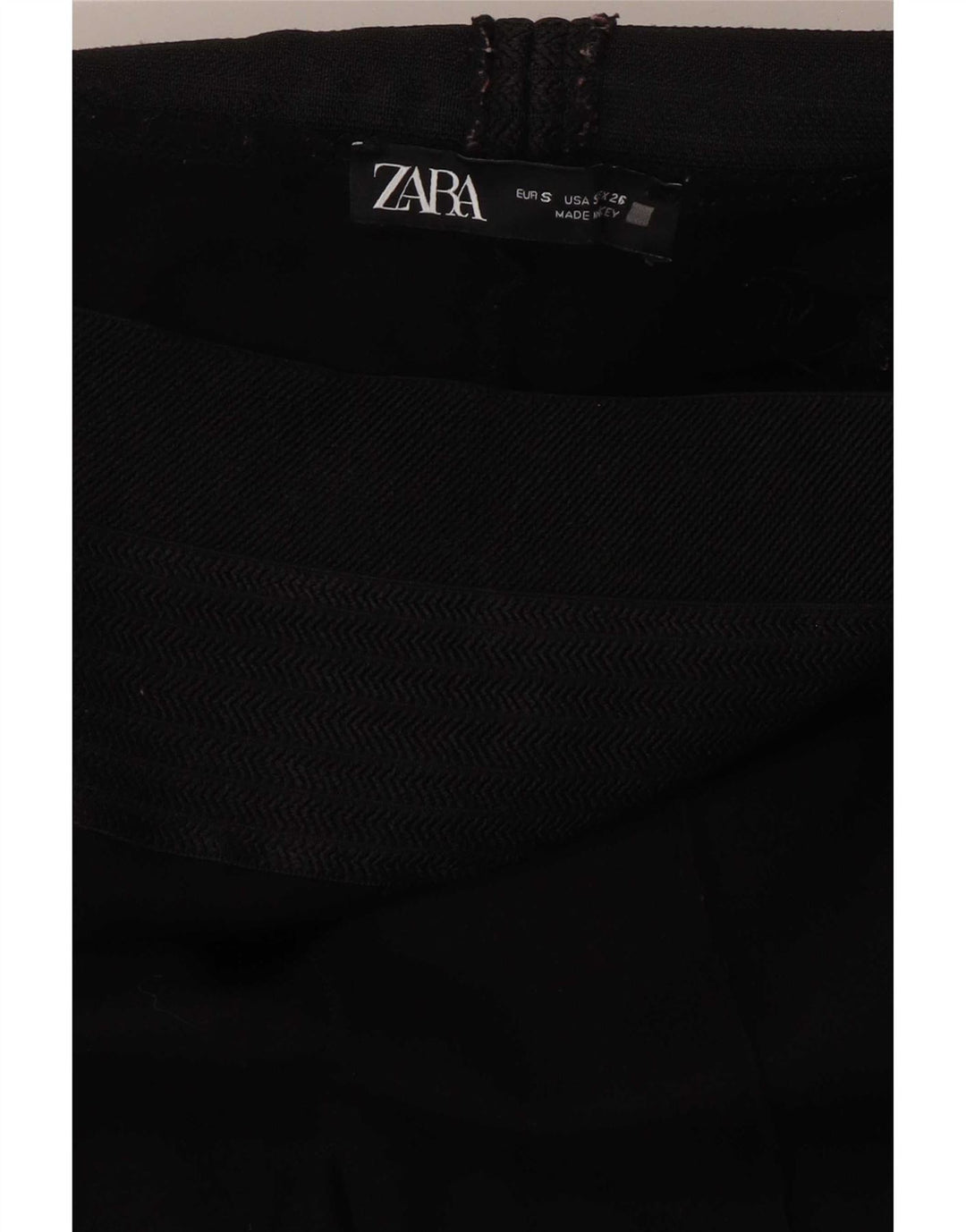 Женские укороченные леггинсы Zara UK 8, маленькие черные с рисунком «елочка»