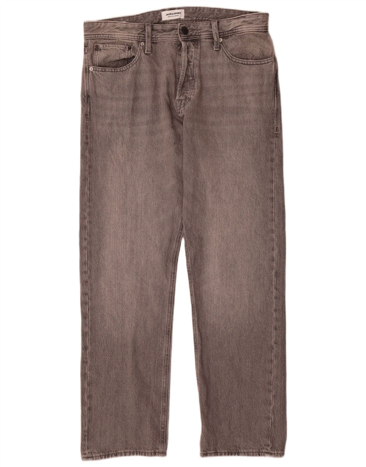 Мужские узкие джинсы Jack & Jones W33 L32, серый хлопок