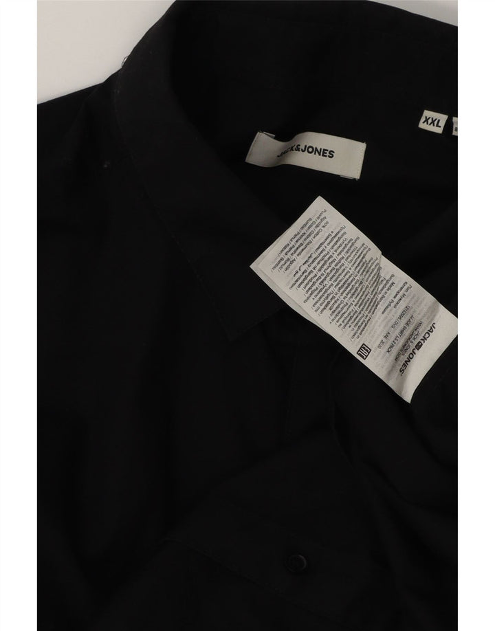 Мужская рубашка Jack & Jones 2XL, черный хлопок