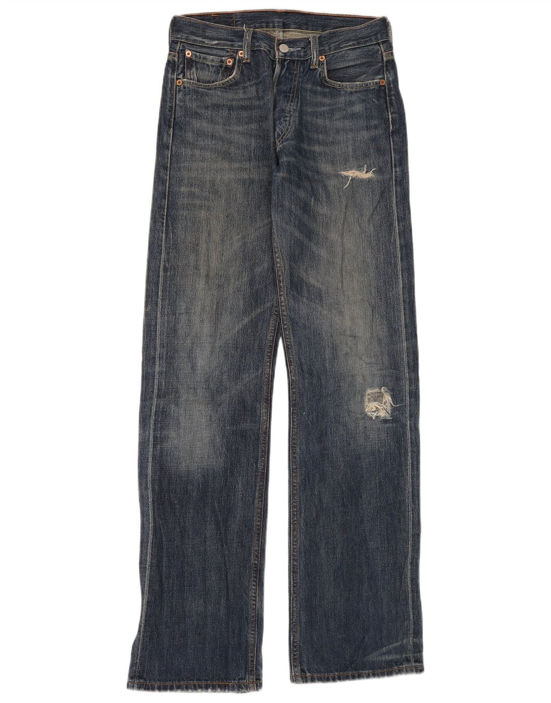 Мужские потертые широкие джинсы Levi's W29 L34, синий хлопок