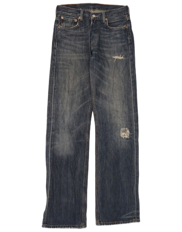 Мужские потертые широкие джинсы Levi's W29 L34, синий хлопок