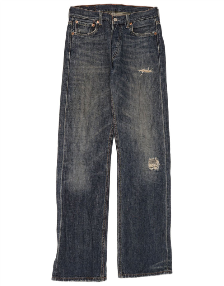 Мужские потертые широкие джинсы Levi's W29 L34, синий хлопок