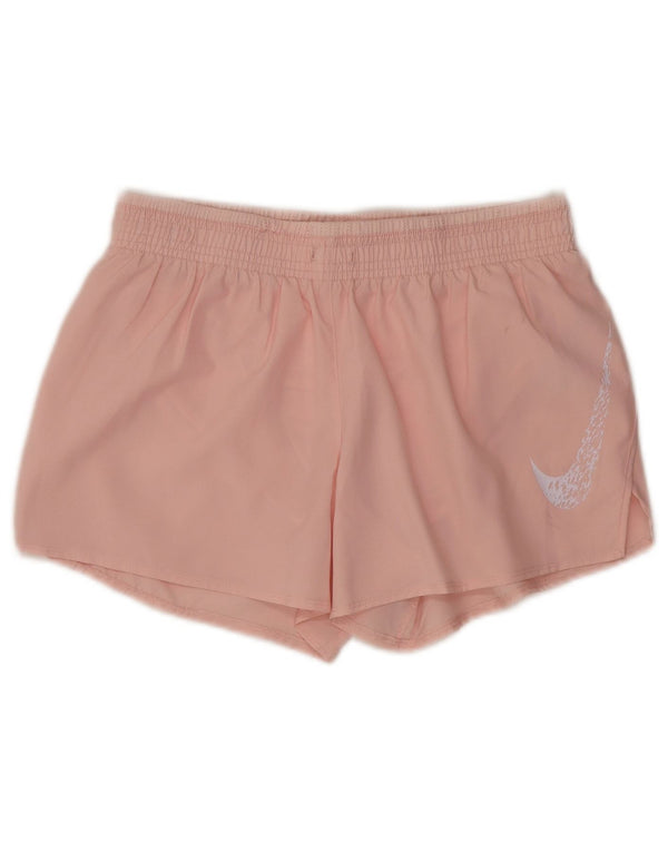 Женские спортивные шорты с графическим рисунком Nike Dri Fit UK 10, маленькие розовые, полиэстер