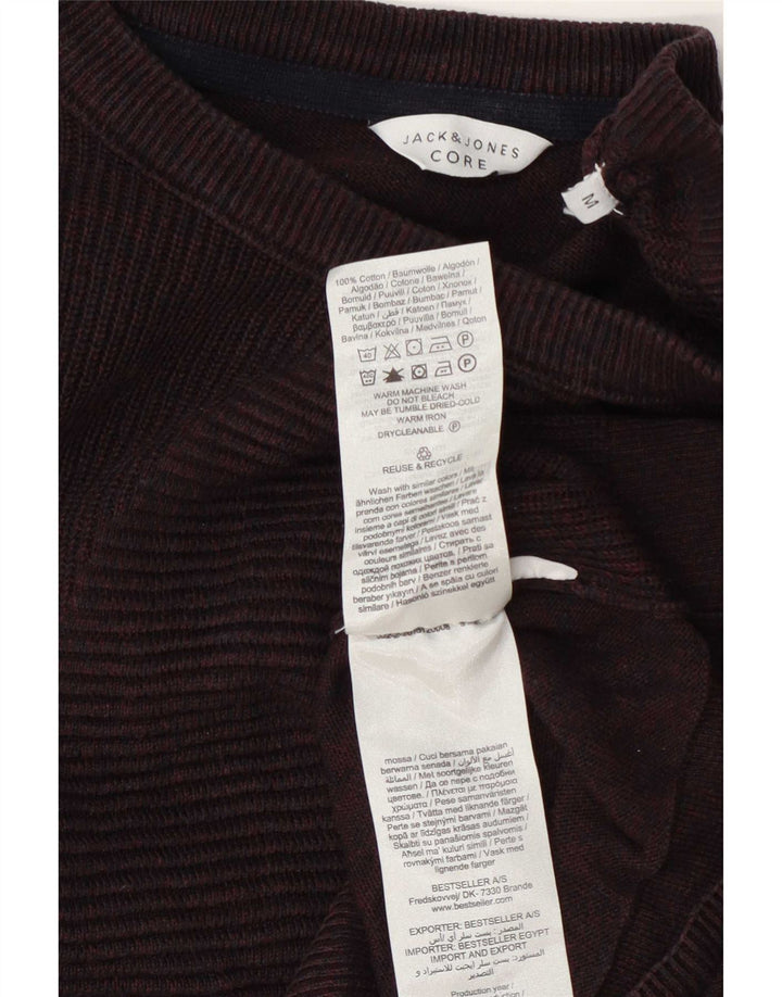 Мужской джемпер с вырезом лодочкой Jack & Jones Core, средний бордовый цвет