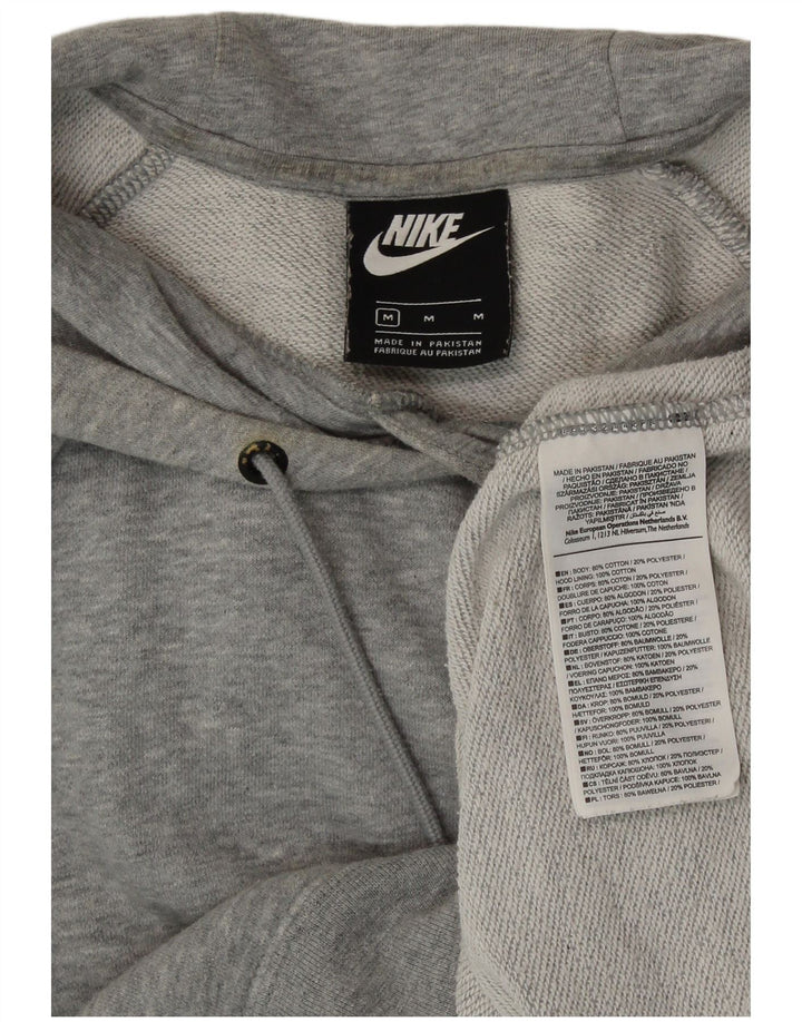 Женский джемпер с капюшоном NIKE UK 14, хлопковый средний серый цвет