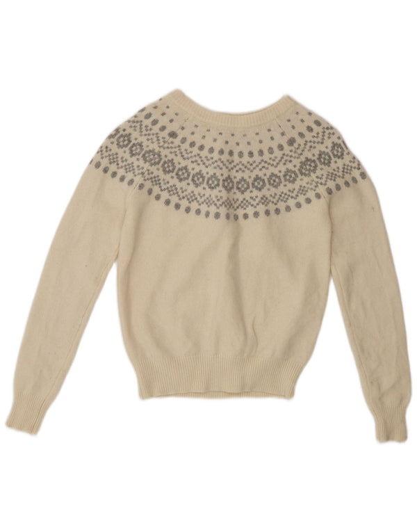 Женский джемпер с круглым вырезом Jack Wills UK 4 XS Off White Fair Isle