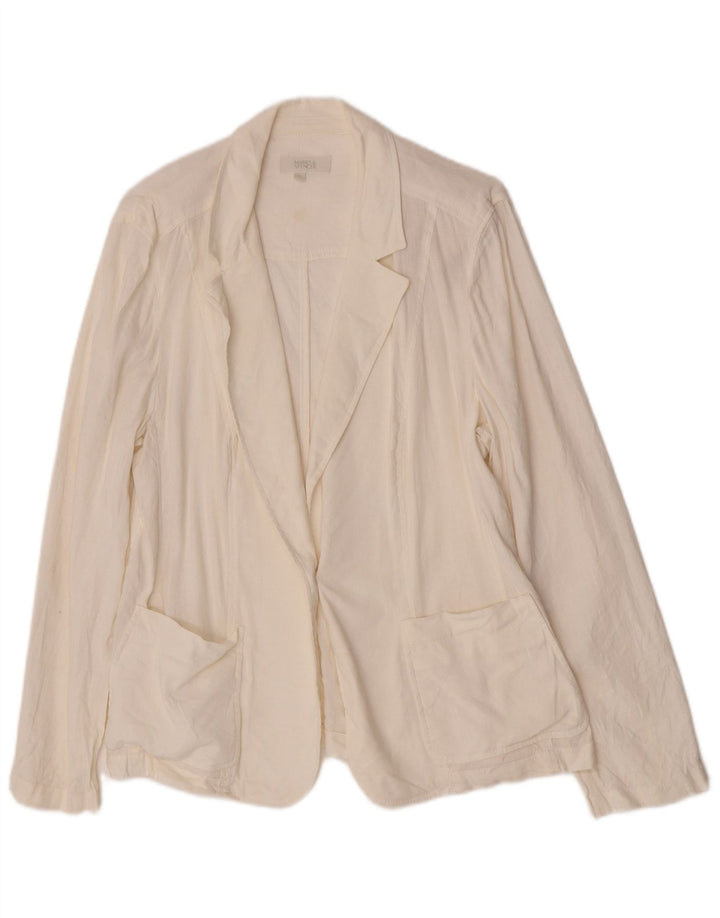 Женский пиджак на 1 пуговице Marks & Spencer UK 18 XL Белый