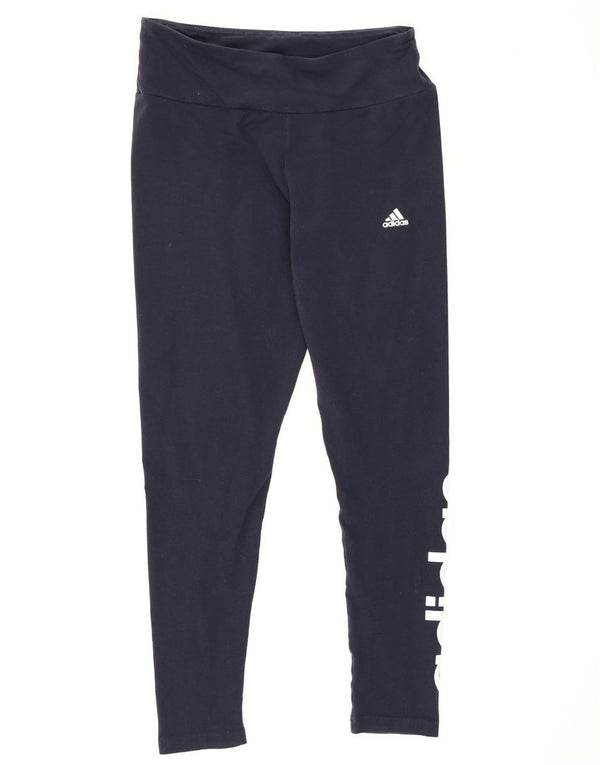 Женские облегающие леггинсы Adidas с рисунком, Великобритания, размер 16/18, большой темно-синий, хлопок